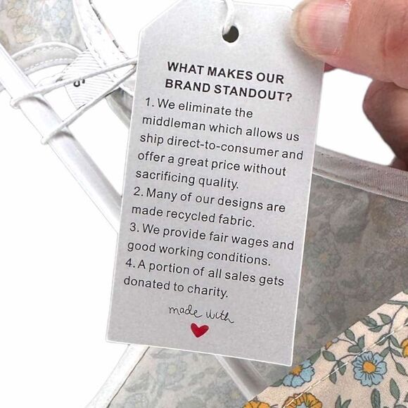 NWT Boho Floral Mini Shift Dress - Size S - Picture 6 of 7